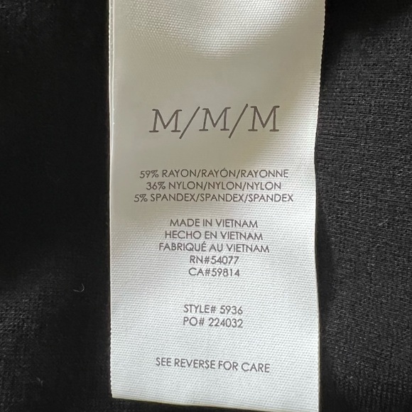Cabi split neck black top sz. M - Picture 8 of 8